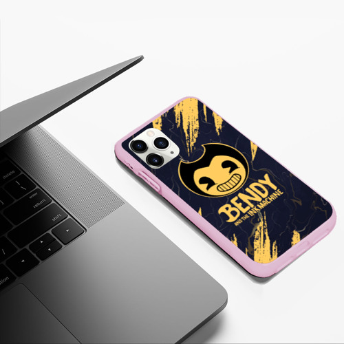 Чехол для iPhone 11 Pro Max матовый Bendy and the ink machine Чернильная машина, цвет розовый - фото 5