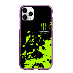 Чехол для iPhone 11 Pro Max матовый Monster Energy green