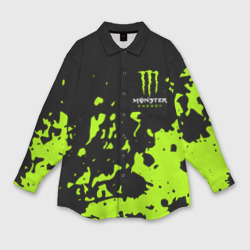 Мужская рубашка oversize 3D Monster Energy green