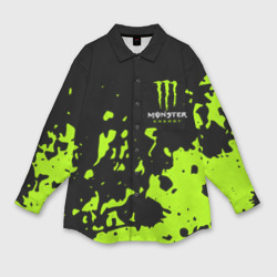 Женская рубашка oversize 3D Monster Energy green