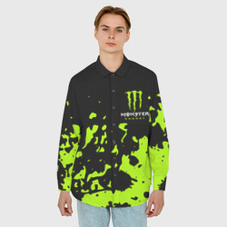 Мужская рубашка oversize 3D Monster Energy green - фото 2