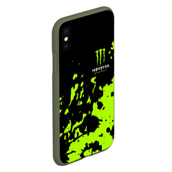 Чехол для iPhone XS Max матовый Monster Energy green - фото 2