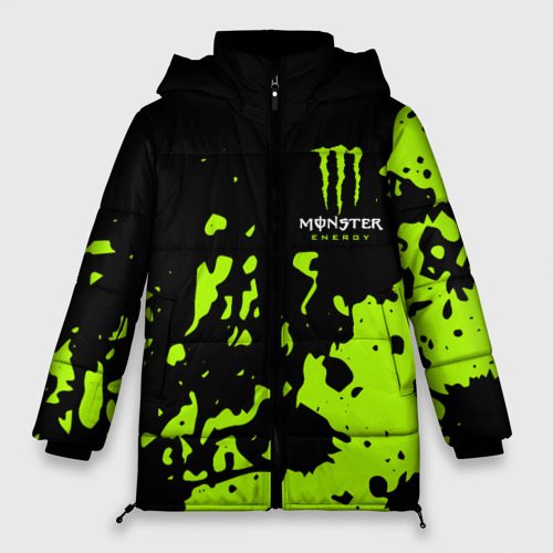 Женская зимняя куртка Oversize Monster Energy green, цвет красный