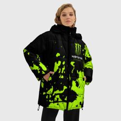 Женская зимняя куртка Oversize Monster Energy green - фото 2