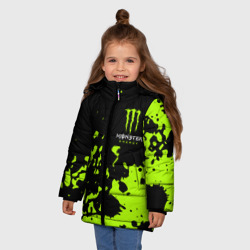 Зимняя куртка для девочек 3D Monster Energy green - фото 2