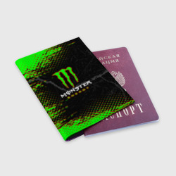 Обложка для паспорта матовая кожа [Monster Energy] - Энергетический напиток - фото 2