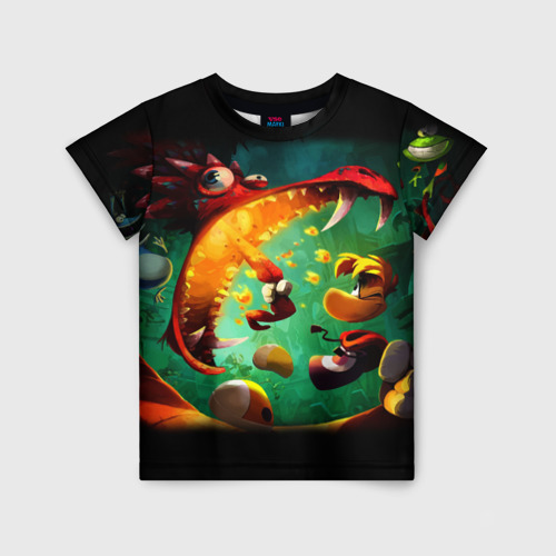 Детская футболка с принтом Rayman Legend, вид спереди №1
