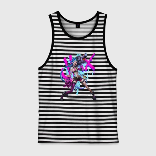 Мужская майка хлопок LOL Jinx брызги красок