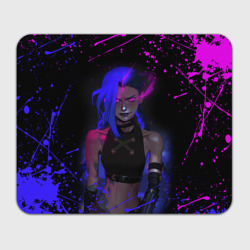 Прямоугольный коврик для мышки Jinx neon eyes LOL game hero