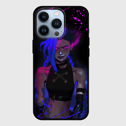 Чехол для iPhone 13 Pro Jinx neon eyes LOL game hero