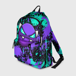 Рюкзак 3D Geometry Dash neon demon levels, неоновые брызги красок