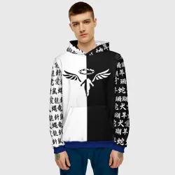 Мужская толстовка 3D Walhalla team black white style Tokyo Revengers - фото 2