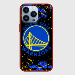 Чехол для iPhone 13 Pro NBA golden state warriors, брызги красок