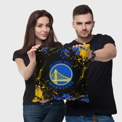 Подушка 3D NBA golden state warriors, брызги красок - фото 2