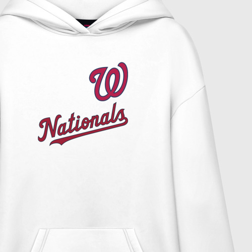 Худи SuperOversize хлопок Washington Nationals - baseball, цвет белый - фото 3