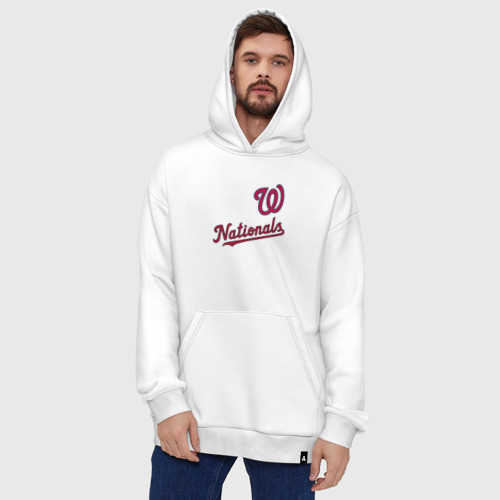 Худи SuperOversize хлопок Washington Nationals - baseball, цвет белый - фото 5