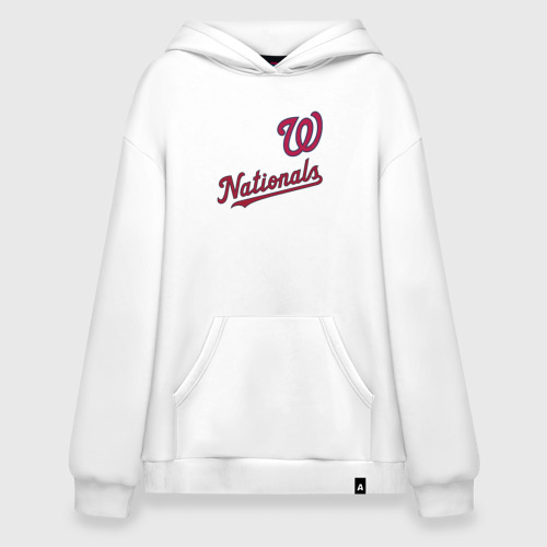 Худи SuperOversize хлопок Washington Nationals - baseball, цвет белый