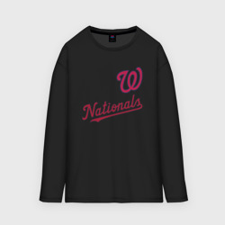 Мужской лонгслив oversize хлопок Washington Nationals - baseball