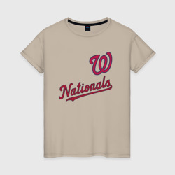 Женская футболка хлопок Washington Nationals - baseball