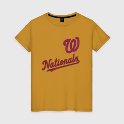 Женская футболка хлопок Washington Nationals - baseball