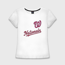 Женская футболка хлопок Slim Washington Nationals - baseball