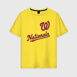 Женская футболка хлопок Oversize Washington Nationals - baseball