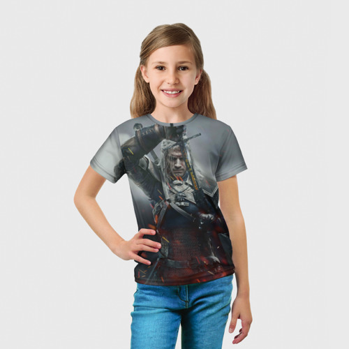 Детская футболка 3D Ведьмак сериал дикая охота, цвет 3D печать - фото 5