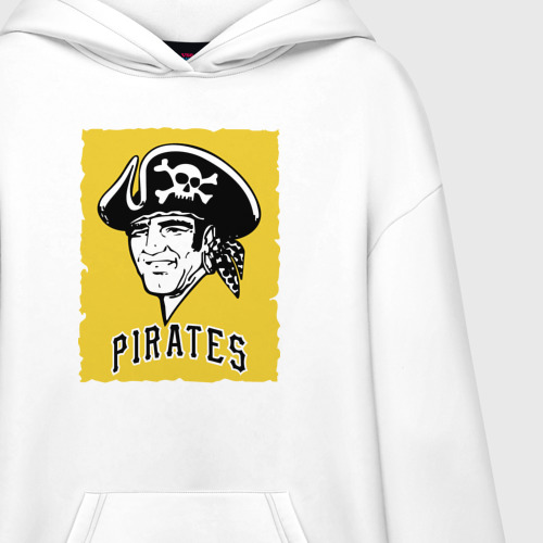 Худи SuperOversize хлопок Pittsburgh Pirates baseball, цвет белый - фото 3