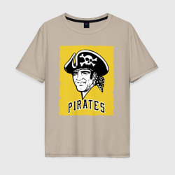 Мужская футболка хлопок Oversize Pittsburgh Pirates baseball