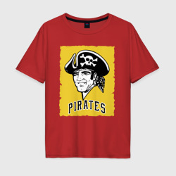 Мужская футболка хлопок Oversize Pittsburgh Pirates baseball