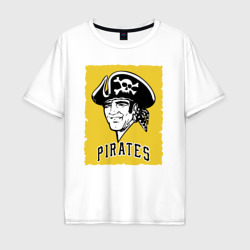 Мужская футболка хлопок Oversize Pittsburgh Pirates baseball