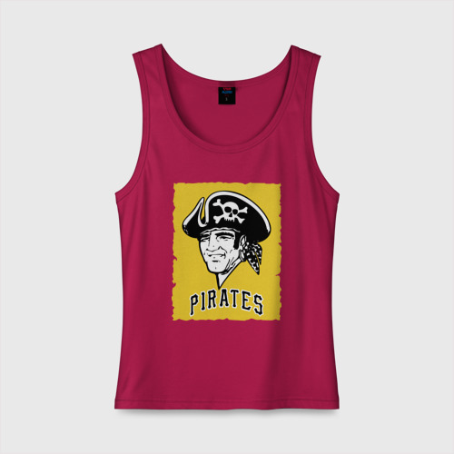 Женская майка хлопок Pittsburgh Pirates baseball, цвет маджента