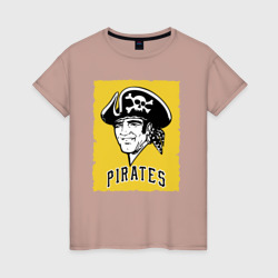 Женская футболка хлопок Pittsburgh Pirates baseball