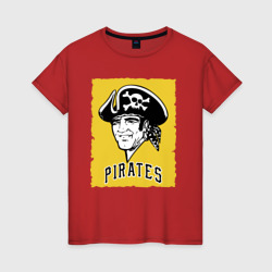 Женская футболка хлопок Pittsburgh Pirates baseball