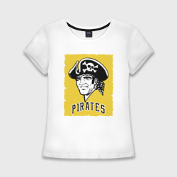 Женская футболка хлопок Slim Pittsburgh Pirates baseball