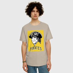 Мужская футболка хлопок Oversize Pittsburgh Pirates baseball - фото 2