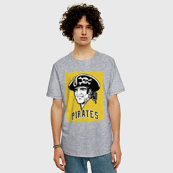 Мужская футболка хлопок Oversize Pittsburgh Pirates baseball - фото 2