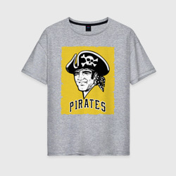 Женская футболка хлопок Oversize Pittsburgh Pirates baseball