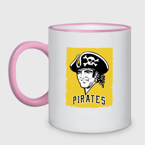 Кружка двухцветная Pittsburgh Pirates baseball, цвет Кант розовый