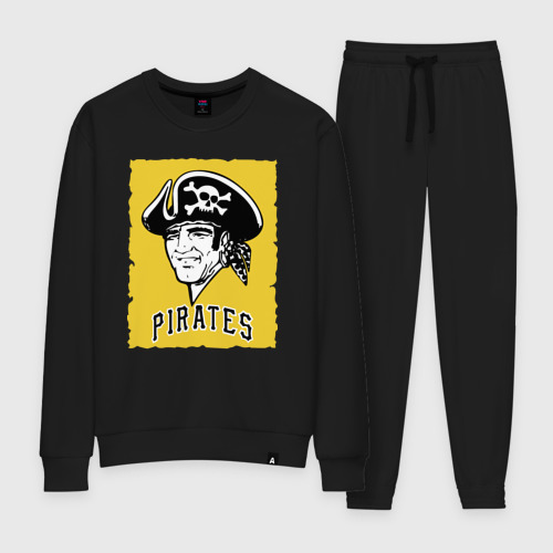 Женский костюм хлопок Pittsburgh Pirates baseball, цвет черный