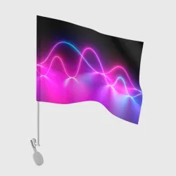 Флаг для автомобиля Лучи Света Pink theme