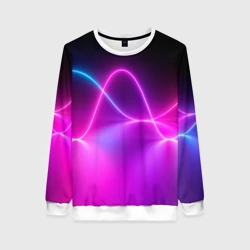 Женский свитшот 3D Лучи Света Pink theme