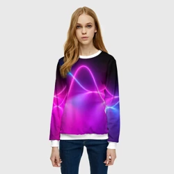 Женский свитшот 3D Лучи Света Pink theme - фото 2