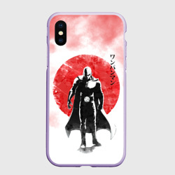 Чехол для iPhone XS Max матовый Сайтама красный дым One Punch-Man
