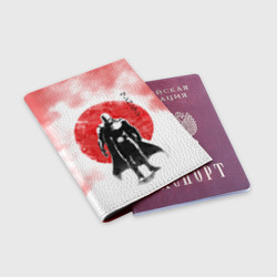 Обложка для паспорта матовая кожа Сайтама красный дым One Punch-Man - фото 2