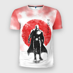 Мужская футболка 3D Slim Сайтама красный дым One Punch-Man