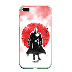 Чехол для iPhone 7Plus/8 Plus матовый Сайтама красный дым One Punch-Man