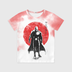 Детская футболка 3D Сайтама красный дым One Punch-Man
