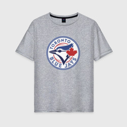 Женская футболка хлопок Oversize Toronto Blue Jays