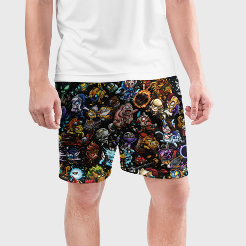 Мужские шорты спортивные Dota 2: цветные персонажи, цвет 3D печать - фото 3